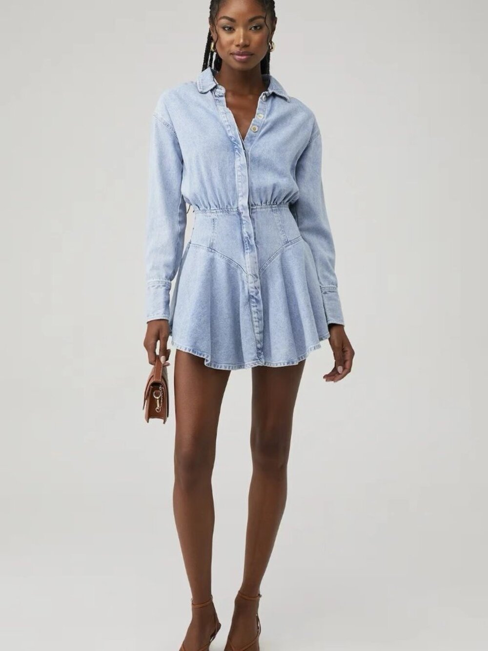 Mon Renn Lain Denim Shirt Dress M - Picture 4 of 16